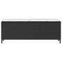 Banco de jardín con cojín negro 110x30x40,5 cm ratán sintético de , Bancos de jardín - Ref: Foro24-4104154, Precio: 86,38 €, ...