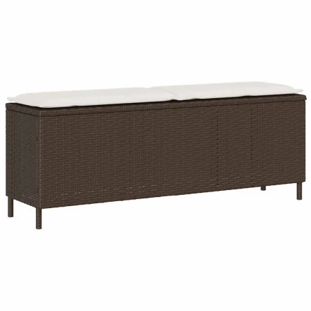 Banco de jardín con cojín gris 110x30x40,5 cm ratán sintético de , Bancos de jardín - Ref: Foro24-4104156, Precio: 88,87 €, D...