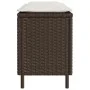 Banco de jardín con cojín gris 110x30x40,5 cm ratán sintético de , Bancos de jardín - Ref: Foro24-4104156, Precio: 88,87 €, D...