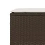Banco de jardín con cojín gris 110x30x40,5 cm ratán sintético de , Bancos de jardín - Ref: Foro24-4104156, Precio: 88,87 €, D...