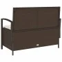 Banco de jardín con almacenaje y cojín marrón ratán sintético de , Bancos de jardín - Ref: Foro24-4104212, Precio: 210,90 €, ...