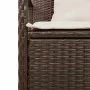 Banco de jardín con almacenaje y cojín marrón ratán sintético de , Bancos de jardín - Ref: Foro24-4104212, Precio: 210,90 €, ...