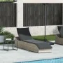 Tumbona plegable con cojín y espacio gris claro ratán sintético by , Loungers - Ref: Foro24-4104225, Price: 249,49 €, Discoun...