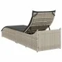 Tumbona plegable con cojín y espacio gris claro ratán sintético by , Loungers - Ref: Foro24-4104225, Price: 249,49 €, Discoun...