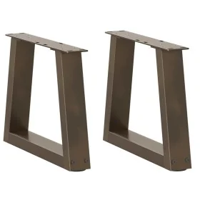 Patas para mesa de comedor en forma de V 2 uds acero natural de , Patas para mesas - Ref: Foro24-4012527, Precio: 48,38 €, De...