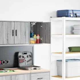 Armario de pared para garaje madera de ingeniería gris sonoma de , Armarios industriales - Ref: Foro24-860617, Precio: 29,75 ...
