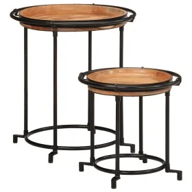 Juego de mesas auxiliar 2 piezas madera maciza de acacia de , Mesas auxiliares - Ref: Foro24-4013514, Precio: 101,88 €, Descu...
