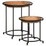 Juego de mesas auxiliar 2 piezas madera maciza de acacia de , Mesas auxiliares - Ref: Foro24-4013514, Precio: 101,88 €, Descu...