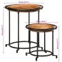 Juego de mesas auxiliar 2 piezas madera maciza de acacia de , Mesas auxiliares - Ref: Foro24-4013514, Precio: 101,88 €, Descu...