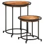 Juego de mesas auxiliar 2 piezas madera maciza de acacia de , Mesas auxiliares - Ref: Foro24-4013514, Precio: 101,88 €, Descu...