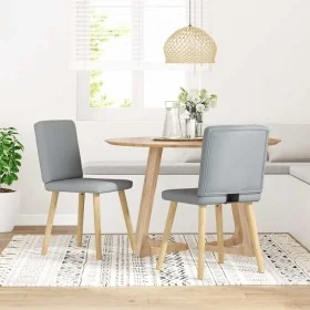 Sillas de comedor giratorias 2 unidades tela gris claro von , Essstühle - Ref: Foro24-4101197, Preis: 101,95 €, Rabatt: %