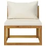 Garden furniture 8 pcs cream cushions solid acacia wood by vidaXL, Garden sets - Ref: Foro24-3057645, Price: 845,61 €, Discou...