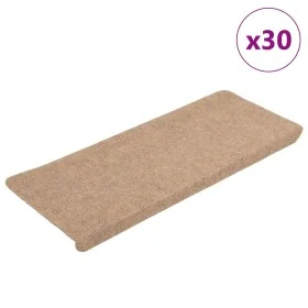 Alfombrilla autoadhesiva escalera 30 uds beige 65x24,5x3,5 cm de , Alfombrillas para escalones - Ref: Foro24-3365898, Precio:...