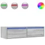 Mueble de TV con luces LED sonoma gris 100X35,5x25 cm de , Muebles TV - Ref: Foro24-860243, Precio: 84,06 €, Descuento: %
