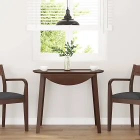 Mesa de comedor de madera maciza de caucho marrón by , Kitchen and dining tables - Ref: Foro24-4102528, Price: 133,83 €, Disc...