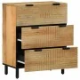 Aparadores 2 uds. madera maciza de mango marrón 60x33x75 cm de , Taquillas y armarios de almacenamiento - Ref: Foro24-3310004...