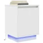 Mesillas de noche con luces LED 2 uds blanco 38x34x50 cm de , Mesitas de noche - Ref: Foro24-861266, Precio: 83,70 €, Descuen...