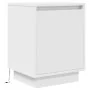 Mesillas de noche con luces LED 2 uds blanco 38x34x50 cm de , Mesitas de noche - Ref: Foro24-861266, Precio: 83,70 €, Descuen...