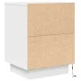 Mesillas de noche con luces LED 2 uds blanco 38x34x50 cm de , Mesitas de noche - Ref: Foro24-861266, Precio: 83,70 €, Descuen...