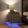 Mesillas de noche con luces LED 2 uds roble sonoma 38x34x50 cm by , Nightstands - Ref: Foro24-861270, Price: 84,12 €, Discoun...
