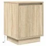 Mesillas de noche con luces LED 2 uds roble sonoma 38x34x50 cm by , Nightstands - Ref: Foro24-861270, Price: 84,12 €, Discoun...