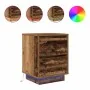 Mesillas de noche con luces LED 2 uds madera vieja 38x34x50 cm de , Mesitas de noche - Ref: Foro24-861298, Precio: 97,99 €, D...