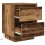 Mesillas de noche con luces LED 2 uds madera vieja 38x34x50 cm de , Mesitas de noche - Ref: Foro24-861298, Precio: 97,99 €, D...
