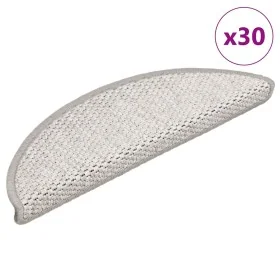 Alfombrilla autoadhesiva escalera sisal 30uds Platina 56x17x3cm de , Alfombrillas para escalones - Ref: Foro24-3365858, Preci...
