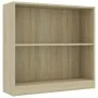 Estantería de madera contrachapada color roble 80x24x75 cm de , Librerías y estanterías - Ref: Foro24-800894, Precio: 46,23 €...