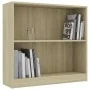 Estantería de madera contrachapada color roble 80x24x75 cm de , Librerías y estanterías - Ref: Foro24-800894, Precio: 46,23 €...