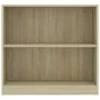 Estantería de madera contrachapada color roble 80x24x75 cm de , Librerías y estanterías - Ref: Foro24-800894, Precio: 46,23 €...