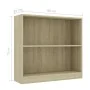 Estantería de madera contrachapada color roble 80x24x75 cm de , Librerías y estanterías - Ref: Foro24-800894, Precio: 46,23 €...