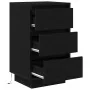 Mesilla de noche con luces LED negro38x34x65 cm de , Mesitas de noche - Ref: Foro24-861302, Precio: 74,43 €, Descuento: %