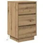Mesilla de noche con luces LED roble artesanal 38x34x65 cm by , Nightstands - Ref: Foro24-861309, Price: 73,41 €, Discount: %