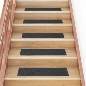 Alfombrillas escaleras autoadhesivas 30uds antracita 76x20 cm de , Alfombrillas para escalones - Ref: Foro24-3365729, Precio:...