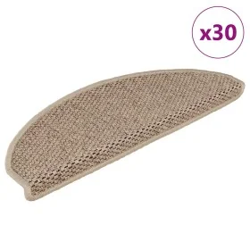 Alfombra autoadhesiva escalera sisal 30 uds 65x21x4 cm arena de , Alfombrillas para escalones - Ref: Foro24-3365879, Precio: ...