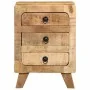 Mesilla de noche 2 uds 37x32x50 cm madera mango rugosa de , Mesitas de noche - Ref: Foro24-4104516, Precio: 241,99 €, Descuen...