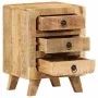 Mesilla de noche 2 uds 37x32x50 cm madera mango rugosa de , Mesitas de noche - Ref: Foro24-4104516, Precio: 241,99 €, Descuen...