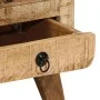 Mesilla de noche 2 uds 37x32x50 cm madera mango rugosa de , Mesitas de noche - Ref: Foro24-4104516, Precio: 241,99 €, Descuen...