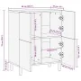 Aparador marrón 60x33x75 cm madera maciza mango by , CD and DVD storage - Ref: Foro24-4017746, Price: 135,07 €, Discount: %