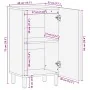 Aparador marrón 40x33x75 cm madera maciza mango de , Almacenamiento para CD y DVD - Ref: Foro24-4017744, Precio: 102,57 €, De...