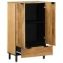Aparador alto madera maciza de mango marrón 60x33x100 cm de , Almacenamiento para CD y DVD - Ref: Foro24-4017750, Precio: 255...