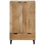 Aparador alto madera maciza de mango marrón 60x33x100 cm de , Almacenamiento para CD y DVD - Ref: Foro24-4017750, Precio: 255...