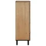 Aparador alto madera maciza de mango marrón 60x33x100 cm de , Almacenamiento para CD y DVD - Ref: Foro24-4017750, Precio: 255...