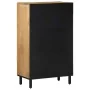 Aparador alto madera maciza de mango marrón 60x33x100 cm de , Almacenamiento para CD y DVD - Ref: Foro24-4017750, Precio: 255...