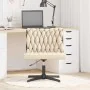 Silla de oficina giratoria tela color crema de , Sillas - Ref: Foro24-4105403, Precio: 107,15 €, Descuento: %