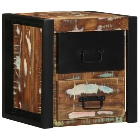 Mesilla de noche multicolor 40x35x40 cm madera maciza reciclada de , Mesitas de noche - Ref: Foro24-4015954, Precio: 88,71 €,...