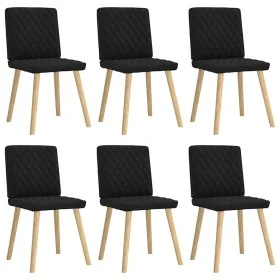 Sillas de comedor giratorias 6 unidades tela negras de , Sillas de comedor - Ref: Foro24-3315493, Precio: 299,06 €, Descuento: %