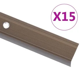 Perfiles de peldaños forma de L 15 uds aluminio marrón 134 cm von , Treppe - Ref: Foro24-146744, Preis: 52,91 €, Rabatt: %