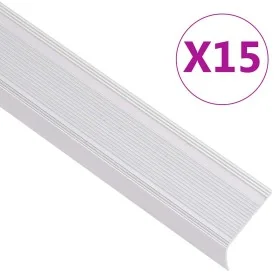 Perfiles de peldaños forma de L 15 uds aluminio plata 90 cm de , Escaleras - Ref: Foro24-146733, Precio: 47,75 €, Descuento: %